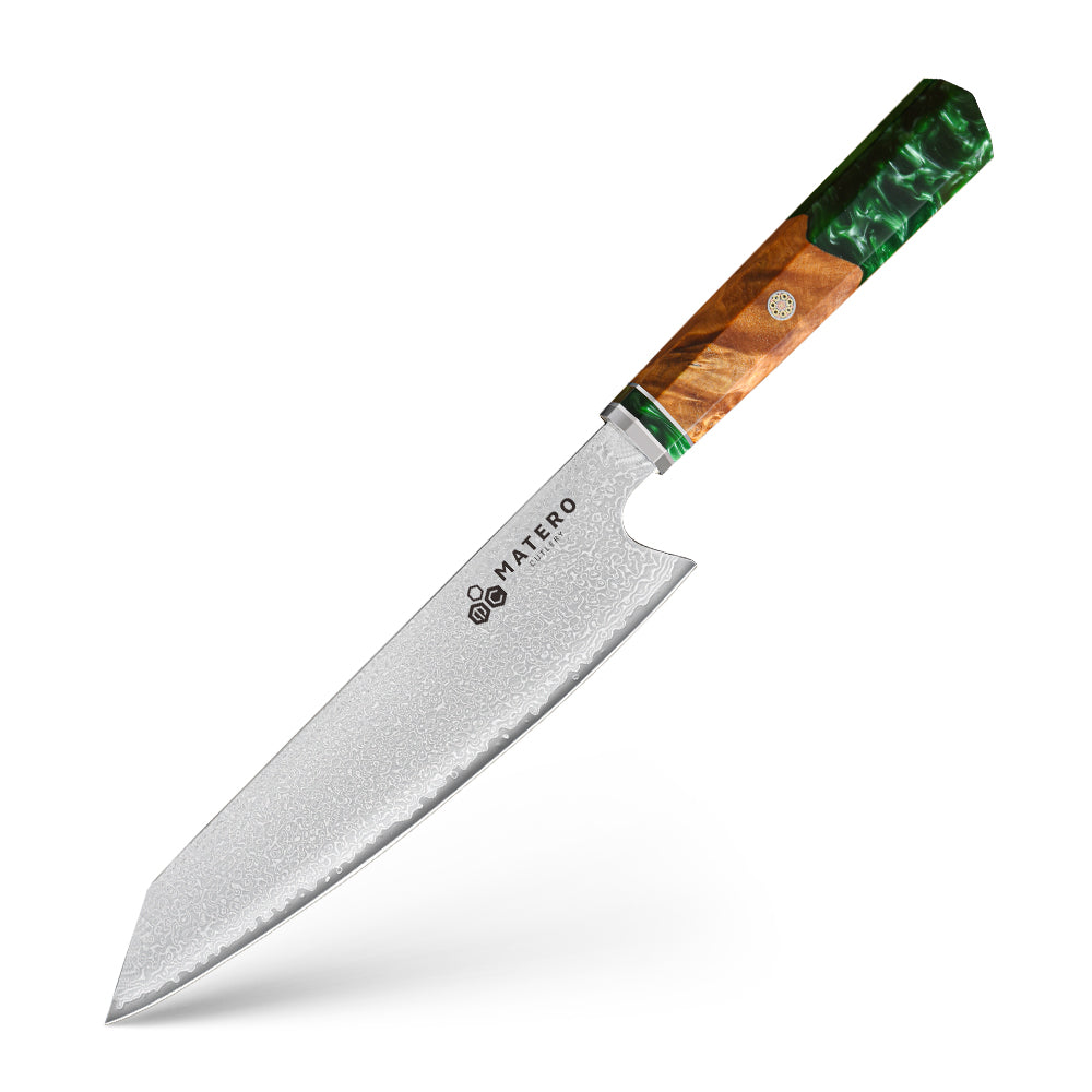 Chef's knife steel / olive wood